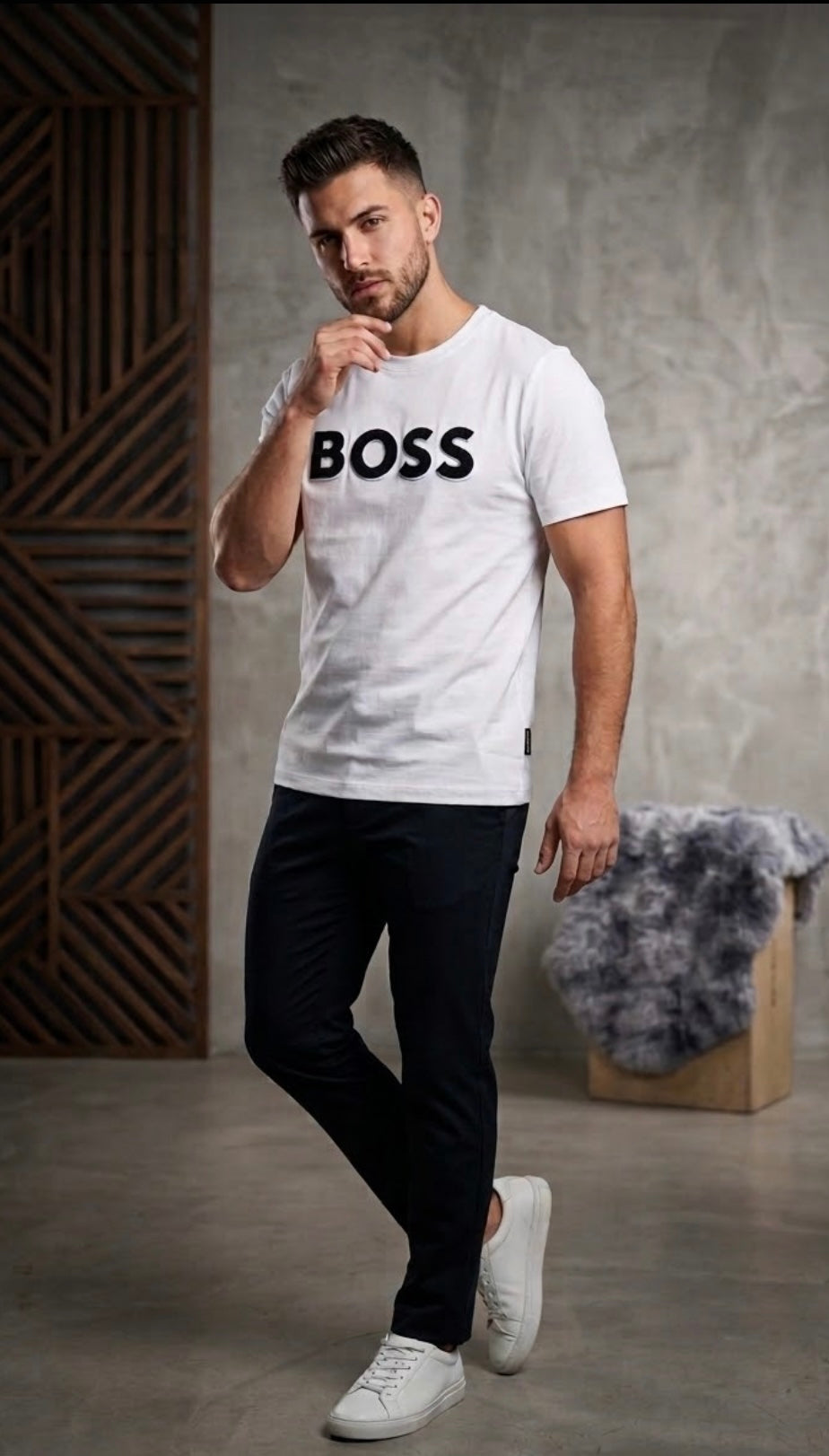 Playera BOSS Blanca